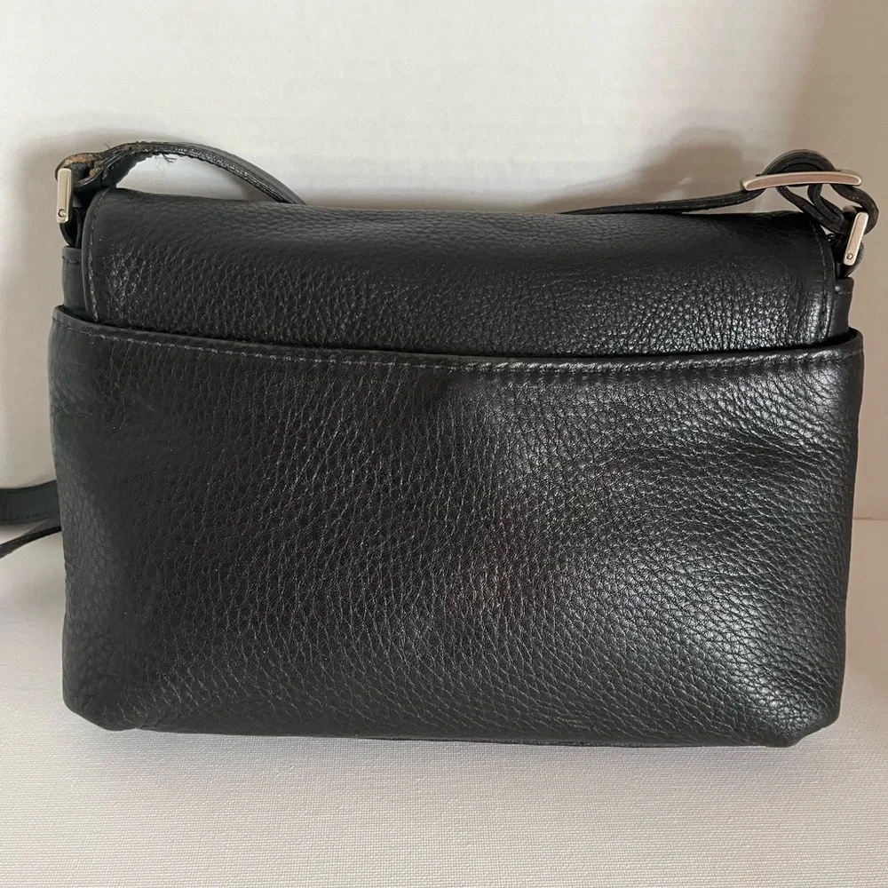 Vtg COACH Leather Hudson Black Flap Shoulder Bag Crossbody Purse L8P-6801 - Picture 3 of 12